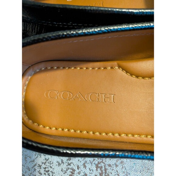 Coach Margot Black Patent Leather Loafer Women's 8.5 Shoe Moccasin Classic Logo - Picture 5 of 11